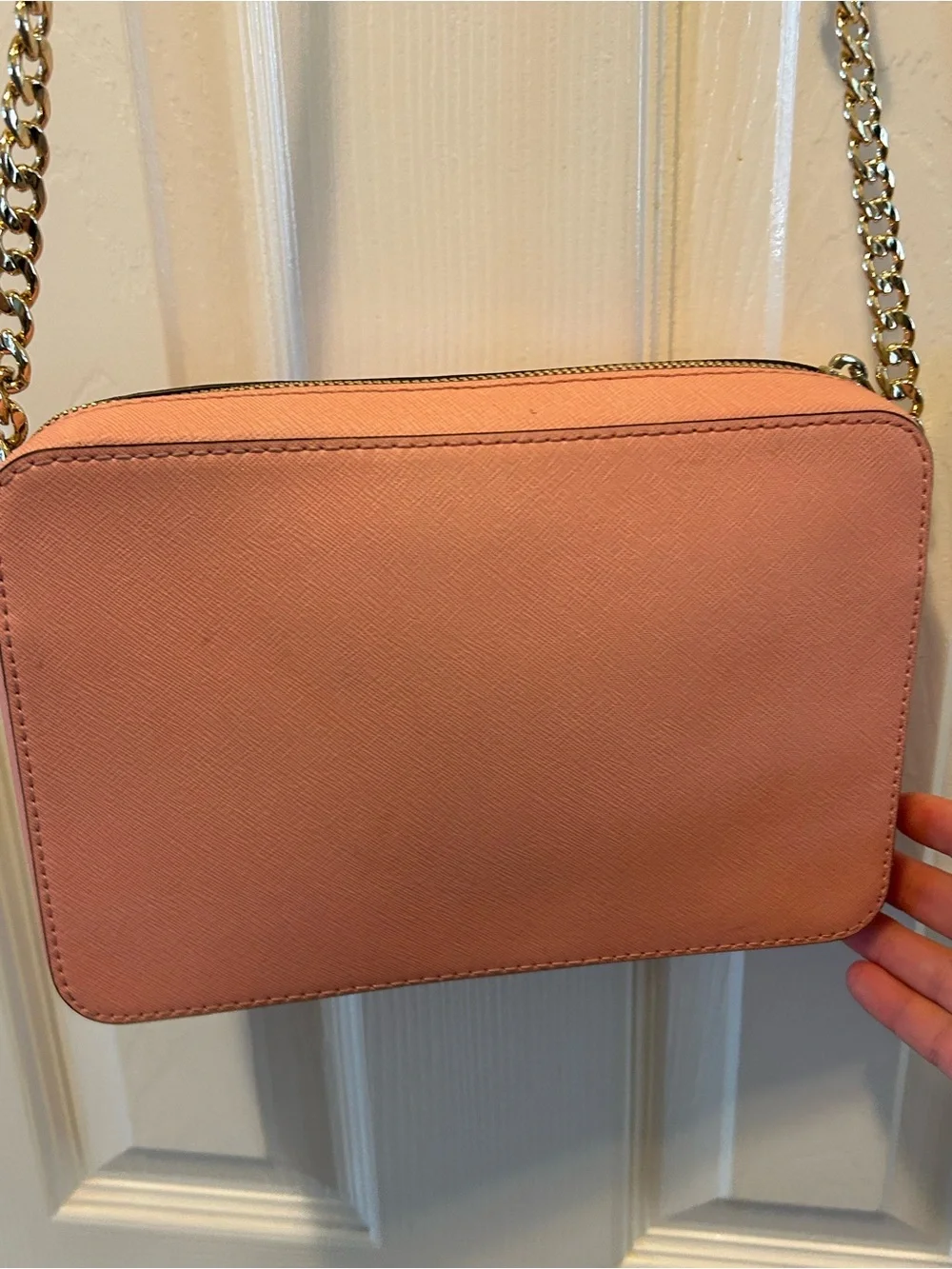 Michael Kors Pink Crossbody Camera Bag with Chain Strap